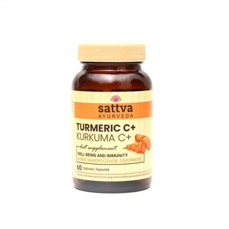 SATTVA AYURVEDA suplement TURMERIC C+ (kurkuma, imbir, pieprz) 60 kapsułek